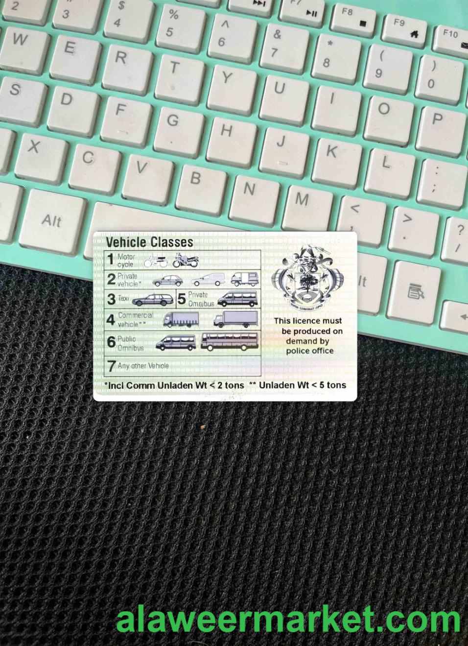 Seychelles driving license photolook BACK